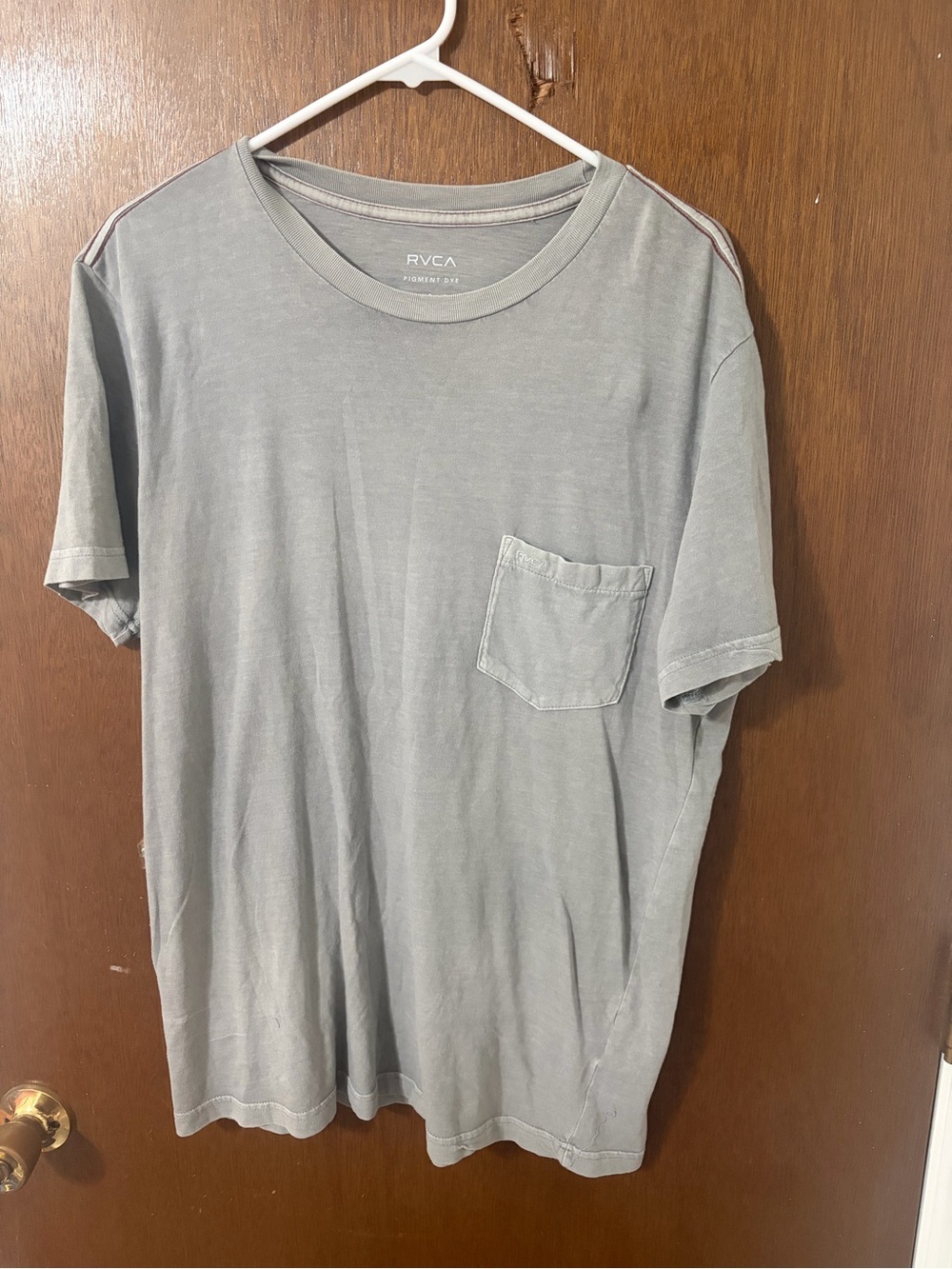 RVCA Men’s Gray Short-Sleeve Pocket Tee